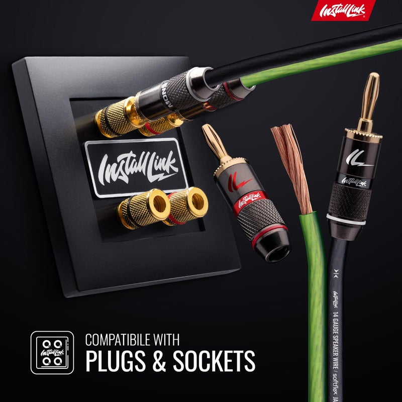 Install Link 14 AWG Gauge Speaker Wire Cable (30 Feet) Stereo, Car or Home Theater, CCA - Image 4